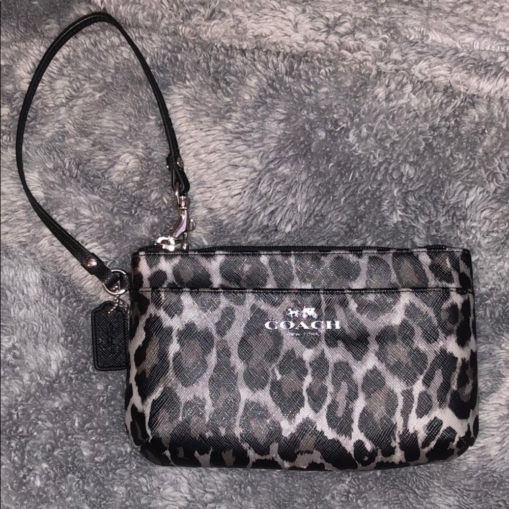 Coach Leopard Wristlet